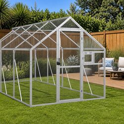 Aviary Bird Cage 1.79x4x1.85m Silver Outdoor Enclosure Mesh Wire Pet House