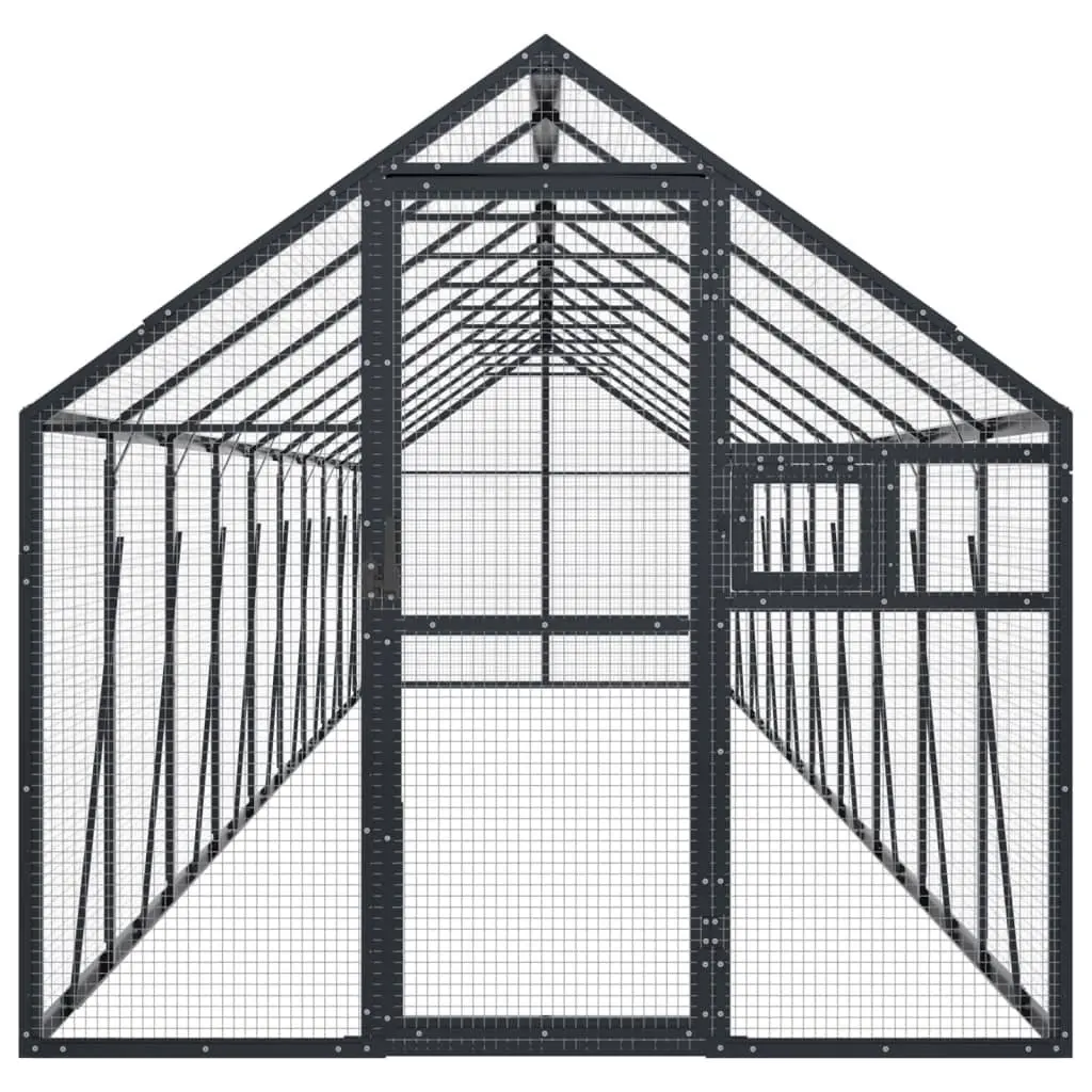 Bird Aviary Large Outdoor Enclosure Anthracite Aluminium Frame Wire Mesh