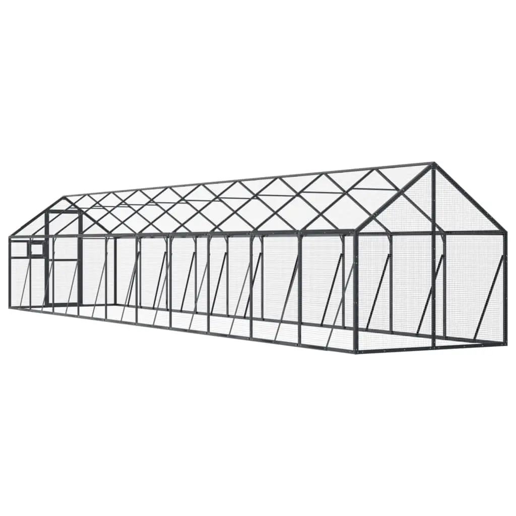 Bird Aviary Large Outdoor Enclosure Anthracite Aluminium Frame Wire Mesh