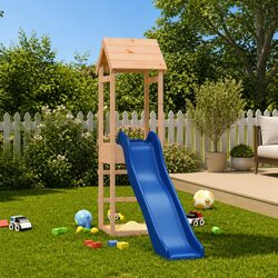 Sturdy Wooden Climbing Frame Playset with Sandbox