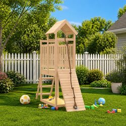 A Warm Welcome to Outdoor Play: Wooden Playhouse