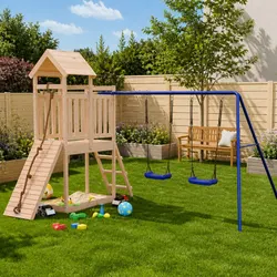Wooden Playset with Sandbox for Endless Outdoor Play