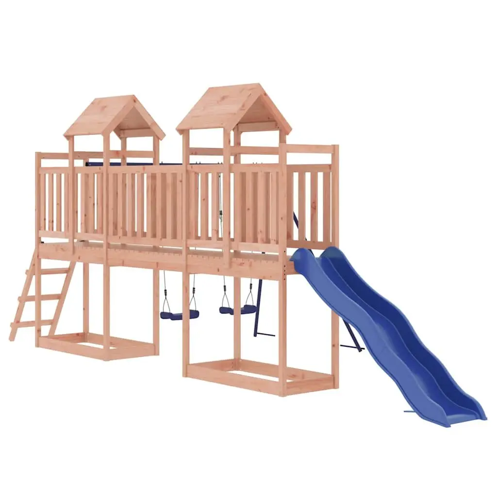 Outdoor Wooden Playset Climbing Frame Slide Swing Sandpit Backyard Play