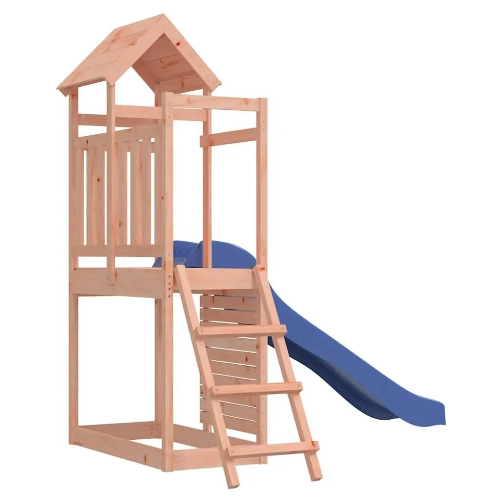 Wooden Climbing Frame Slide Sandbox Outdoor Playset for Kids Backyard Brown