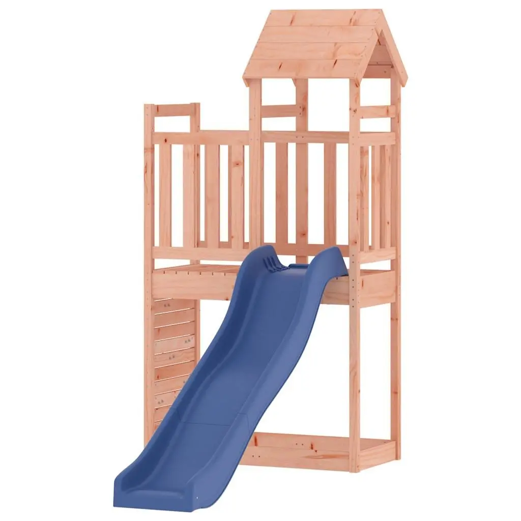 Wooden Outdoor Playset Climbing Frame Slide Sandbox 90cm Brown