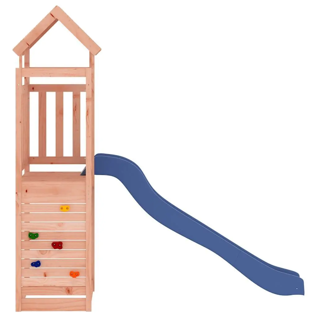 Wooden Outdoor Playset Climbing Frame Slide Sandbox 90cm Brown