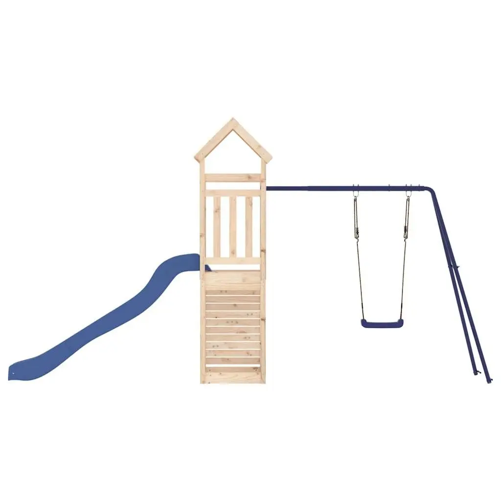 Outdoor Playset Swing Climbing Frame Slide Sandbox 90 cm Height Brown
