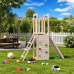 Kids' Wooden Outdoor Climbing Frame with Sandbox