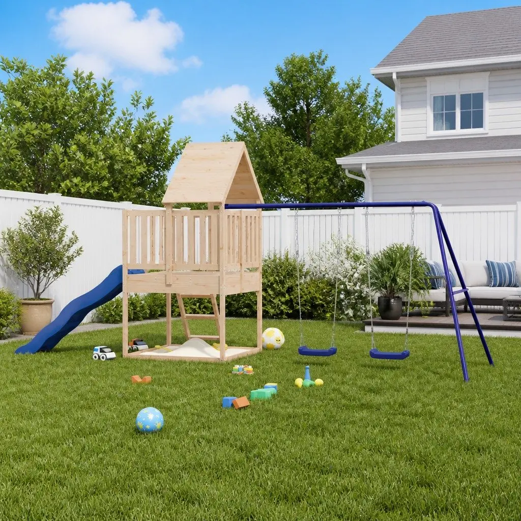 Wooden Outdoor Playset for Adventurous Kids