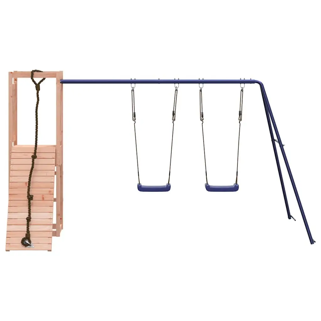 Outdoor Playset Featuring Swings and Sandpit