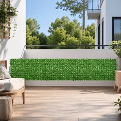 Warm Green Leaves Balcony Privacy Screen 600x100cm for Your Outdoor Space