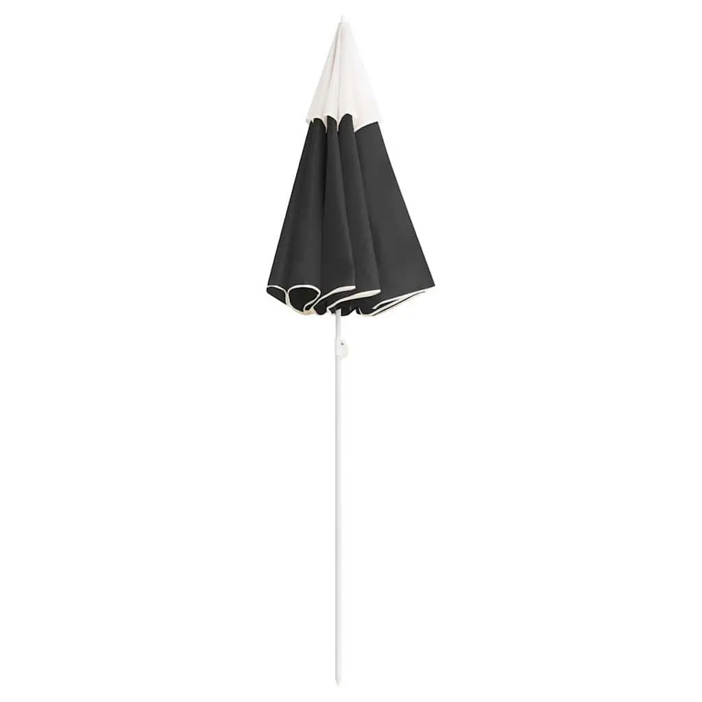 Garden Parasol Outdoor Shade Umbrella 180cm Anthracite Steel Pole Tilt Function