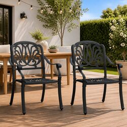Reliable Black Outdoor Dining Chairs for Garden Use