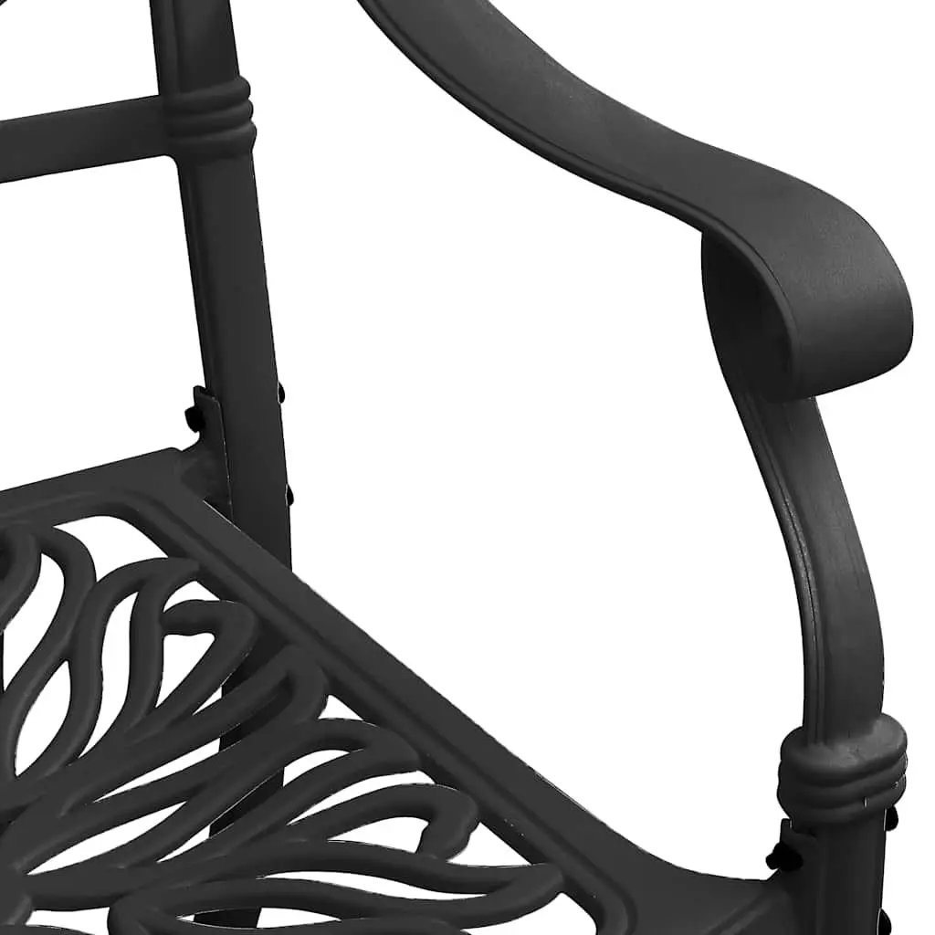 Outdoor Dining Chairs Garden Seating 2 Piece Set Black