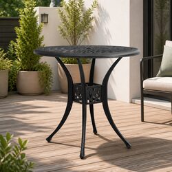 Reliable and Stylish Black Garden Table for Outdoor Use