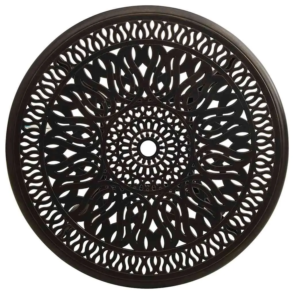 Brown Cast Aluminium Table for Outdoor Use