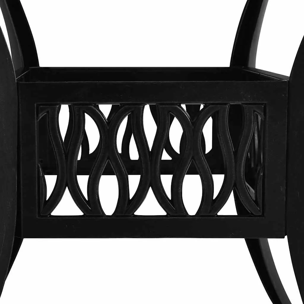 Black Garden Table with Umbrella Compatibility