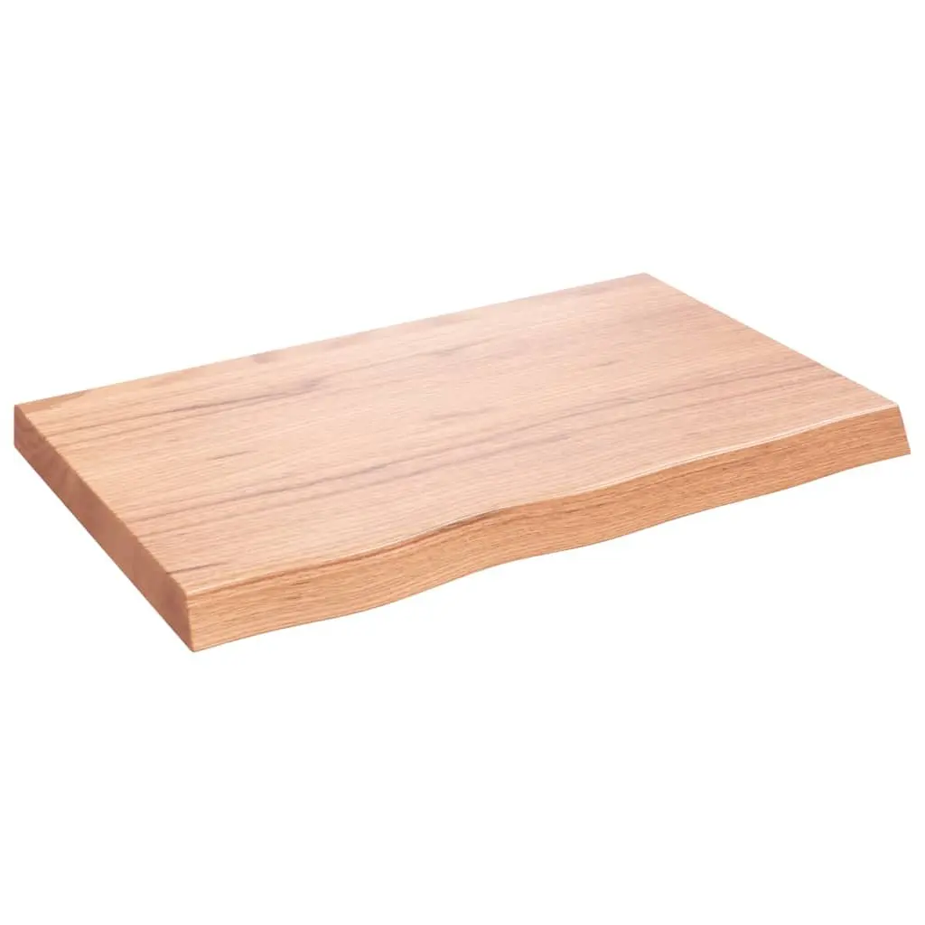 Bathroom Countertop Solid Wood 80x50x6 cm Brown Vanity Worktop