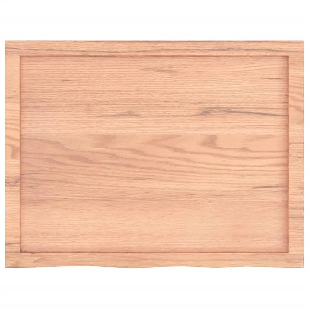 Bathroom Countertop Solid Oak Wood Brown 80x60x6 cm Handmade Live Edge