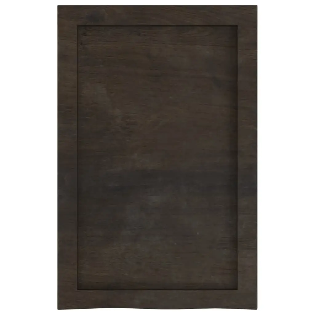 Bathroom Countertop Solid Oak Wood Dark Treated Surface Vanity Top 40 x 60 x 4 cm