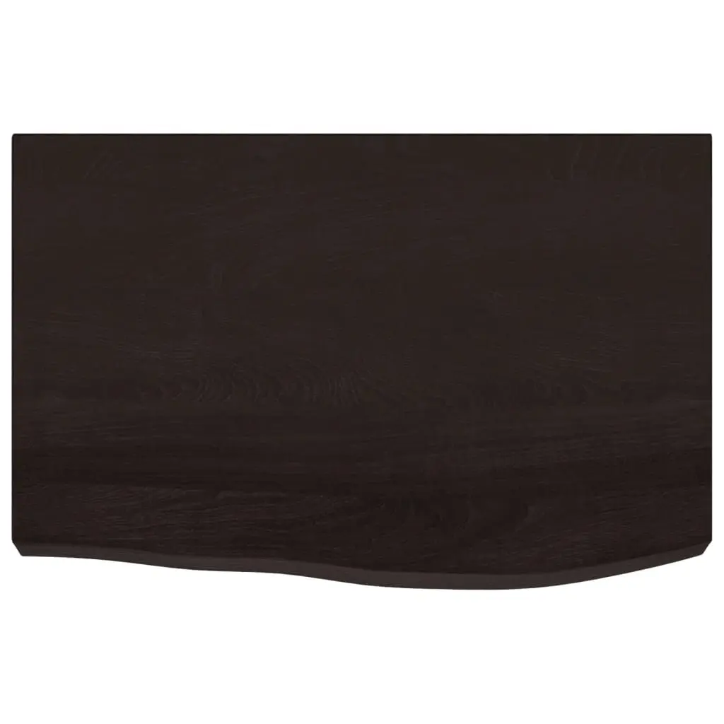 Bathroom Countertop Solid Wood Vanity Top 60x50x4cm Dark Brown Handmade