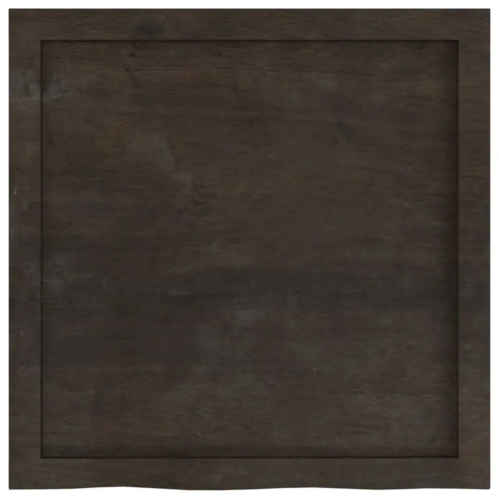 Bathroom Countertop Solid Oak Wood Dark Brown 60x60x4cm