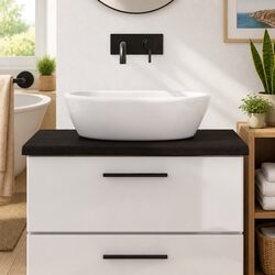 Value-Driven Solid Oak Bathroom Countertop 80x50cm