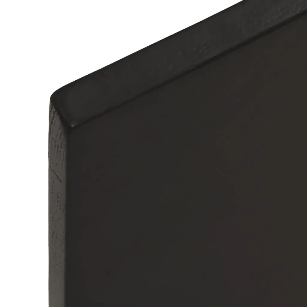 Bathroom Countertop Solid Oak Wood Live Edge 100 x 30 x 2 cm Dark Brown Treated Surface