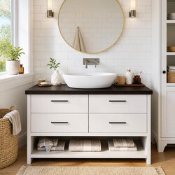 Solid Oak Bathroom Countertop: A Practical Choice