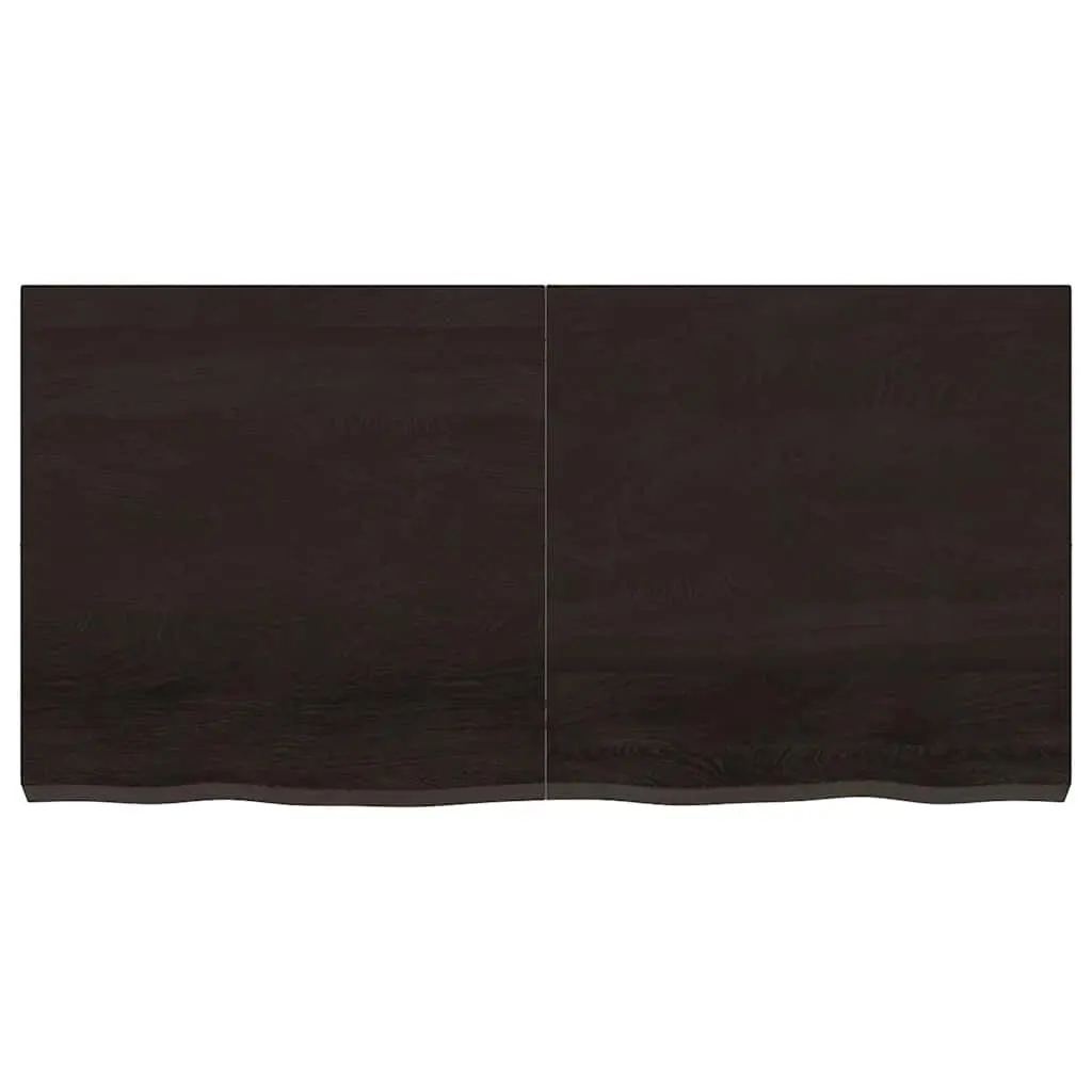 Solid Wood Bathroom Countertop Dark Brown 120x60x6 cm Vanity Worktop