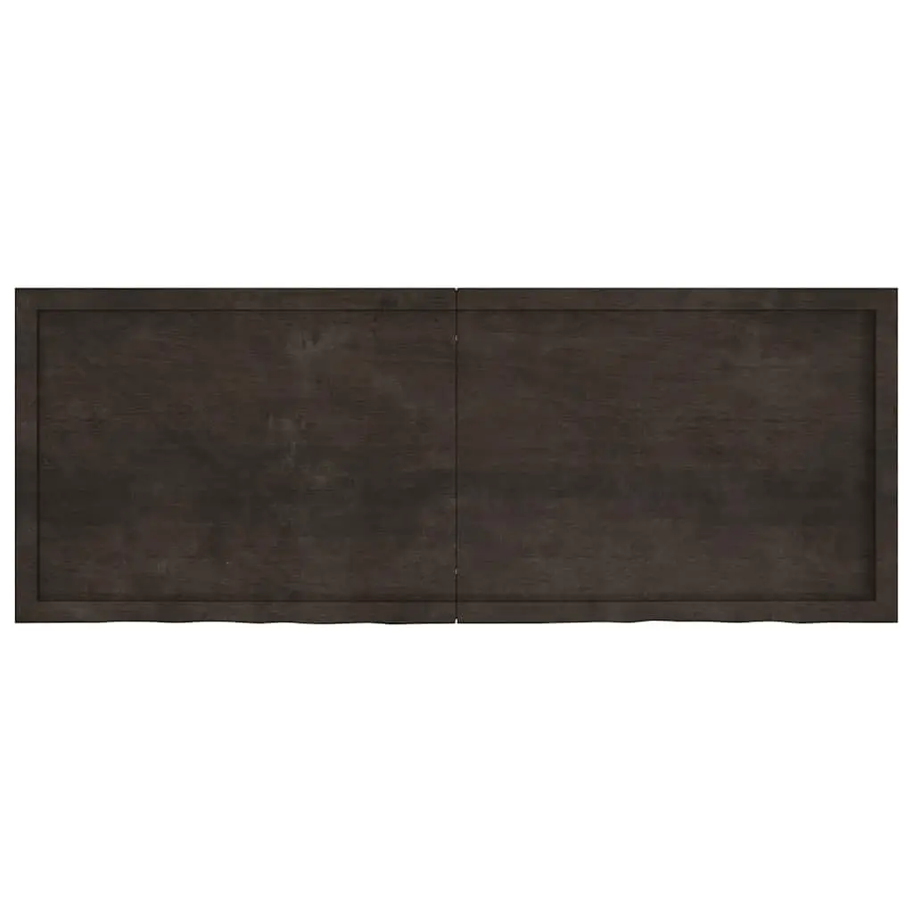 Bathroom Countertop Solid Oak Wood Dark Brown 160x60cm Worktop