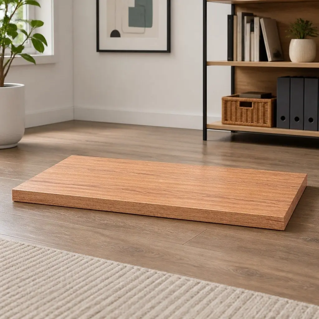Wooden Table Top Brown Solid Oak 100x50x6 cm Treated Live Edge Replacement Board
