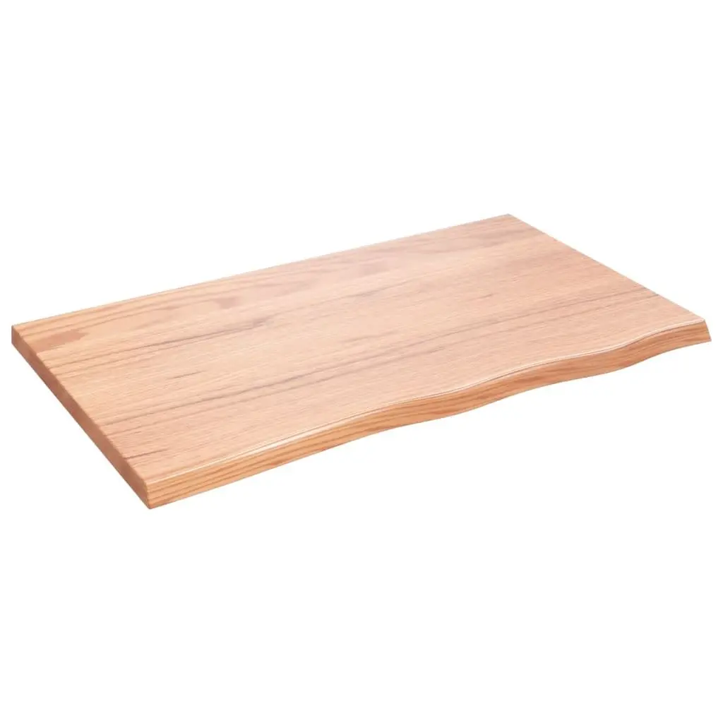 Solid Oak Table Top 100x60x4 cm with Live Edge