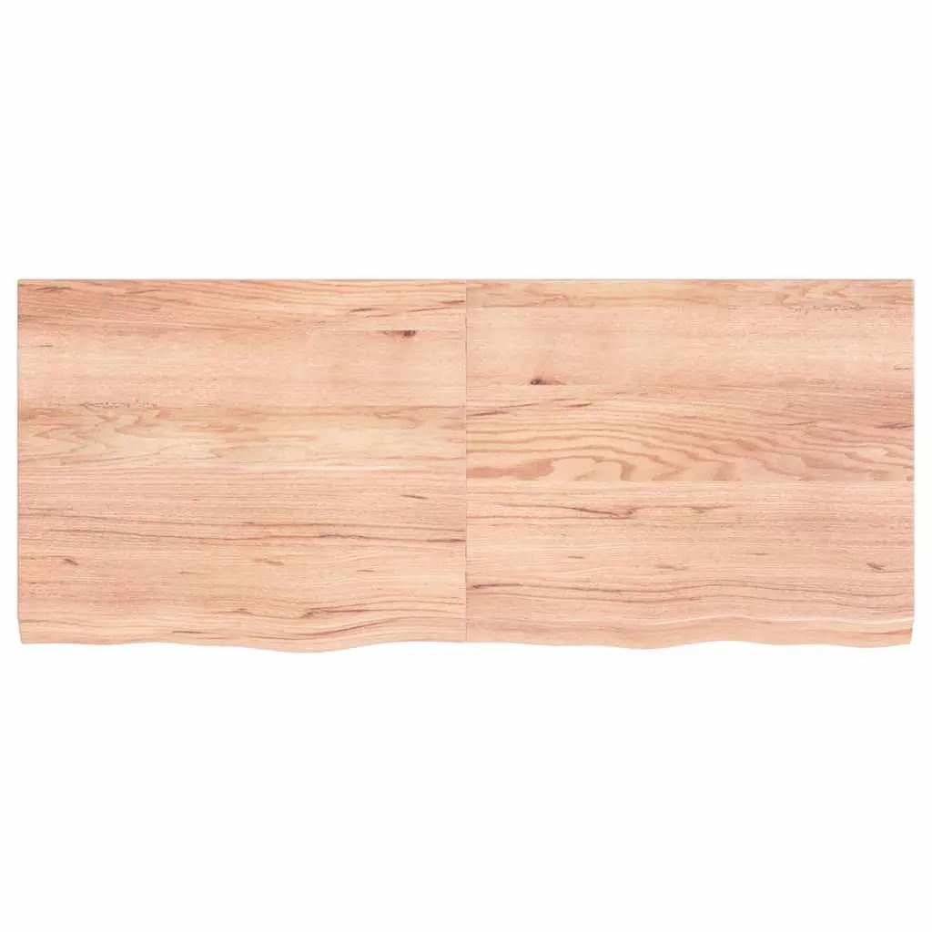 Solid Oak Wood Table Top 120x50cm Brown Treated Wooden Replacement Board