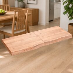 Solid Oak Wood Table Top Brown Treated Folding Live Edge Replacement DIY