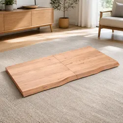 Solid Oak Wood Table Top, Light Brown 120x60cm