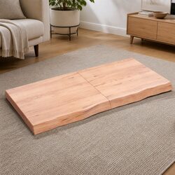Wooden Table Top 120x60x6 cm, Brown Solid Oak