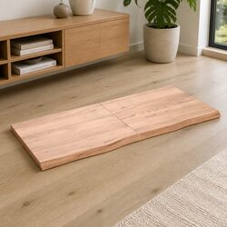 Quality Solid Oak Table Top - Brown Folding Replacement Board 140x60cm
