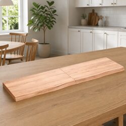 Solid Oak Wood Table Top Brown Replacement Board 180x50x6 cm Folding Desktop