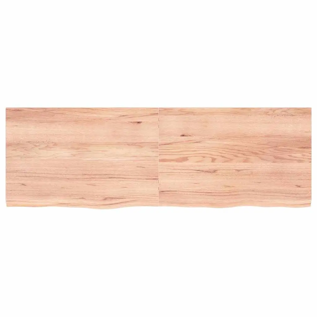 Solid Oak Wood Table Top Brown 180x60x4 cm Folding Treated Natural Live Edge