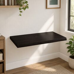 Dark Brown Treated Solid Oak Table Top - Reliable Quality 60x40 cm
