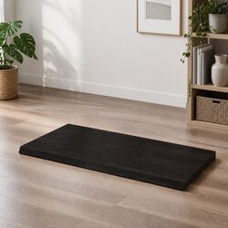 Quality Dark Brown Solid Oak Tabletop - 60x50x4cm