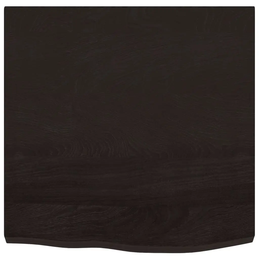 Wooden Table Top Replacement 60x60x4 cm Dark Brown Solid Oak Wood Treated