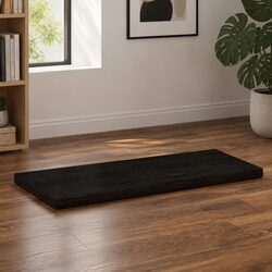 Treated Dark Brown Solid Oak Table Top 80x40x4 cm Handmade