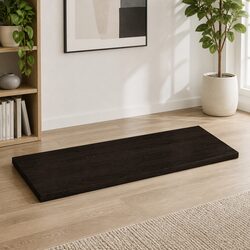 Handcrafted Dark Brown Oak Tabletop, 80x50x4 cm