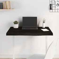 Reliable Dark Brown Solid Oak Tabletop 100x40x2 cm