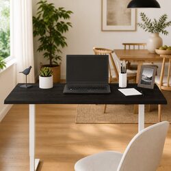 Solid Oak Wood Tabletop in Dark Brown 100x50x2cm for Everyday Use