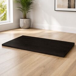 Solid Oak Wood Tabletop in Dark Brown 100x50x2cm for Everyday Use