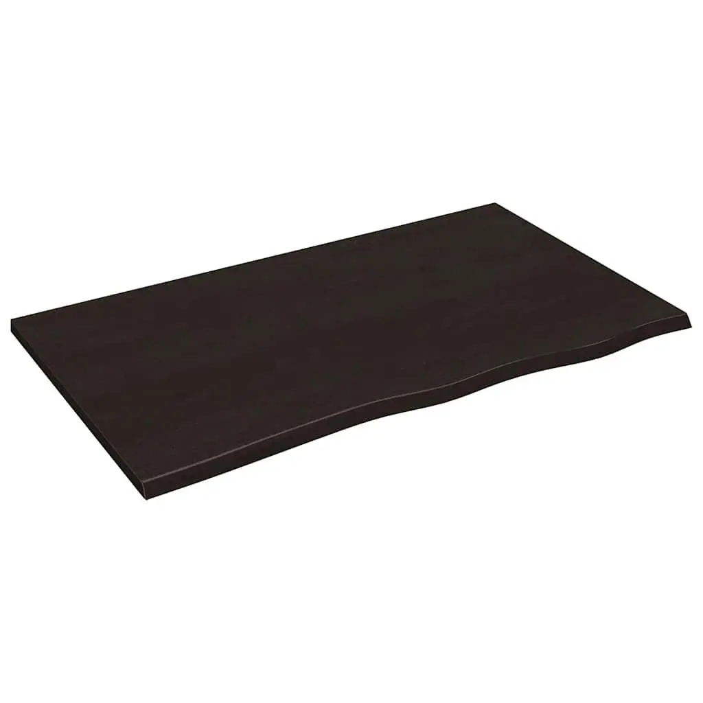 Handcrafted Dark Brown Oak Table Top 100x60 cm