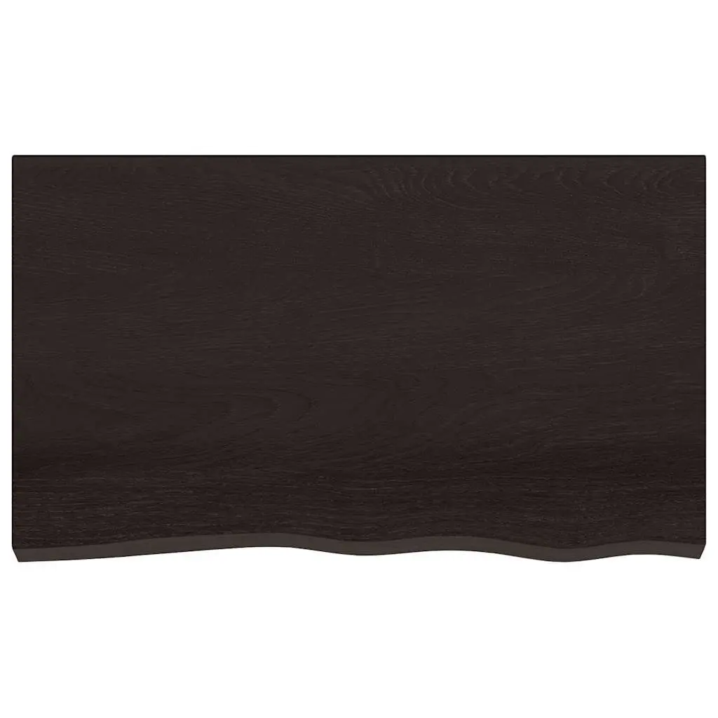 Handcrafted Dark Brown Oak Table Top 100x60 cm